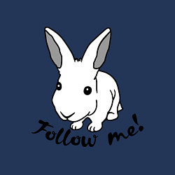 Свитшот хлопковый мужской Rabbit: follow me, цвет: тёмно-синий — фото 2