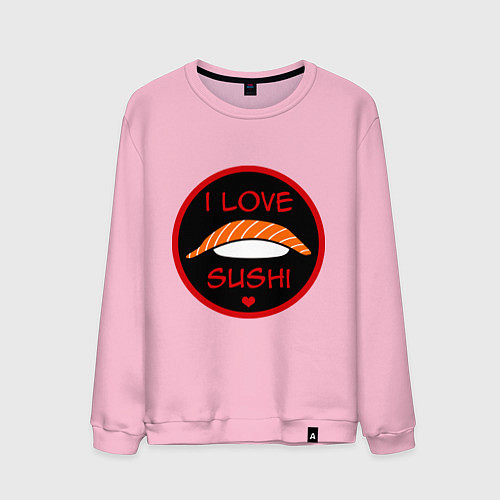 Мужской свитшот Love Sushi / Светло-розовый – фото 1