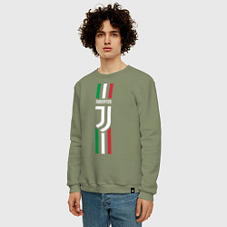 Свитшот хлопковый мужской FC Juventus: Italy, цвет: авокадо — фото 2
