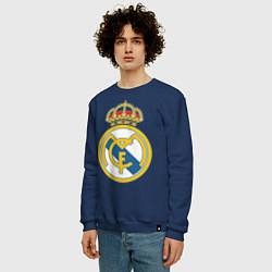 Свитшот хлопковый мужской Real Madrid FC, цвет: тёмно-синий — фото 2