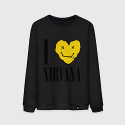 Мужской свитшот I love Nirvana