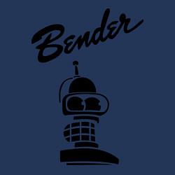 Свитшот хлопковый мужской Bender monochrome, цвет: тёмно-синий — фото 2