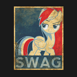 Свитшот хлопковый мужской Rainbow Dash SWAG, цвет: черный — фото 2