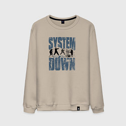 Мужской свитшот System of a Down большое лого