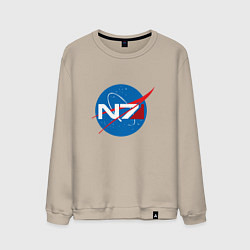 Свитшот хлопковый мужской NASA N7, цвет: миндальный