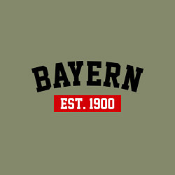 Свитшот хлопковый мужской FC Bayern Est. 1900, цвет: авокадо — фото 2