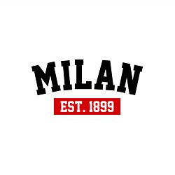 Свитшот хлопковый мужской FC Milan Est. 1899, цвет: белый — фото 2