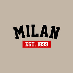 Свитшот хлопковый мужской FC Milan Est. 1899, цвет: миндальный — фото 2