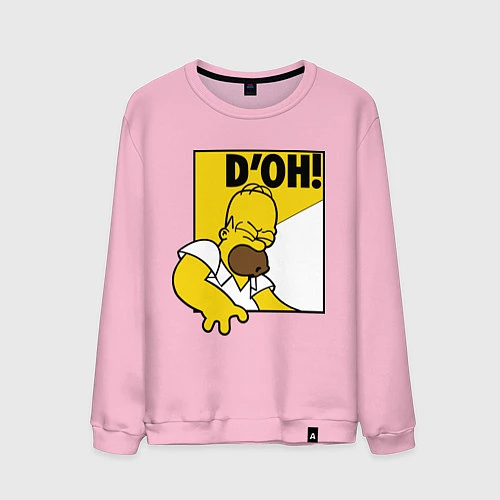 Мужской свитшот Homer D'OH! / Светло-розовый – фото 1