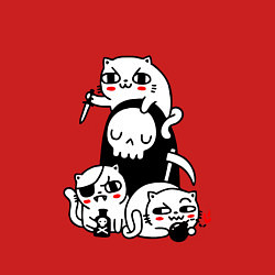 Свитшот хлопковый мужской CAT GOT YOUR SOUL, цвет: красный — фото 2