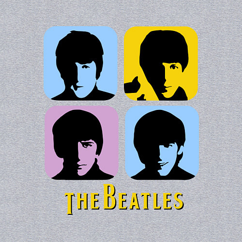 Мужской свитшот The Beatles: pop-art / Меланж – фото 3