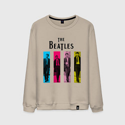 Свитшот хлопковый мужской Walking Beatles, цвет: миндальный
