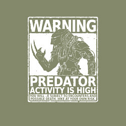 Свитшот хлопковый мужской Predator Activity is High, цвет: авокадо — фото 2