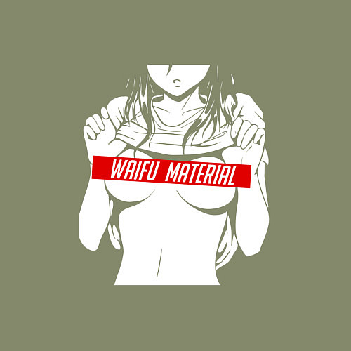 Мужской свитшот WAIFU MATERIAL / Авокадо – фото 3