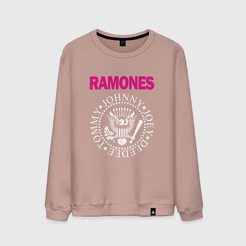 Мужской свитшот Ramones Boyband / Пыльно-розовый – фото 1