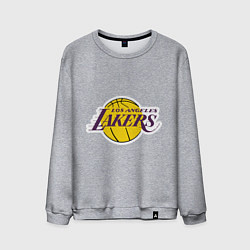 Свитшот хлопковый мужской LA Lakers, цвет: меланж