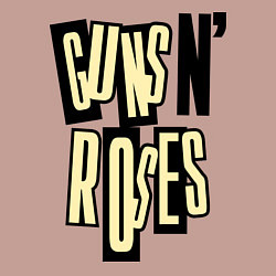 Свитшот хлопковый мужской Guns n Roses: cream, цвет: пыльно-розовый — фото 2