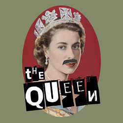 Свитшот хлопковый мужской The Queen, цвет: авокадо — фото 2