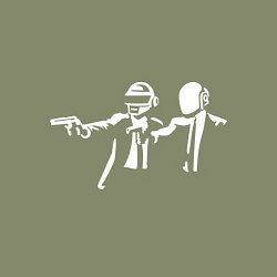 Свитшот хлопковый мужской Daft Punk, цвет: авокадо — фото 2