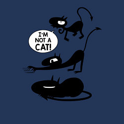 Свитшот хлопковый мужской I'm not a CAT!, цвет: тёмно-синий — фото 2