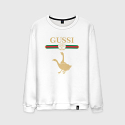 Свитшот хлопковый мужской GUSSI Fashion, цвет: белый