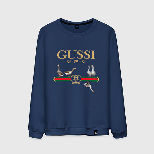 Мужской свитшот GUSSI Village Version / Тёмно-синий – фото 1