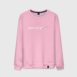 Свитшот хлопковый мужской SpaceX, цвет: светло-розовый