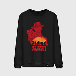Свитшот хлопковый мужской Red Dead Redemption 2, цвет: черный