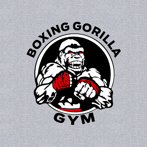 Мужской свитшот Boxing gorilla gym / Меланж – фото 3