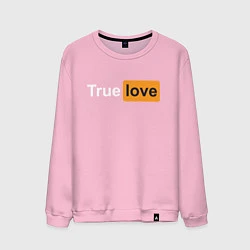 Свитшот хлопковый мужской True Love, цвет: светло-розовый