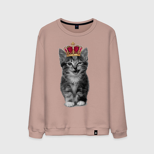 Мужской свитшот Meow kitten / Пыльно-розовый – фото 1