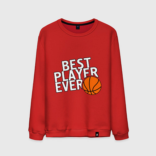 Мужской свитшот Best player ever.(Лучший игрок всех времен) / Красный – фото 1