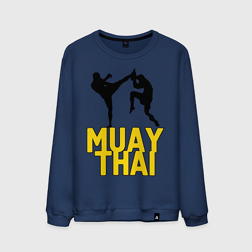 Мужской свитшот Muay Thai / Тёмно-синий – фото 1