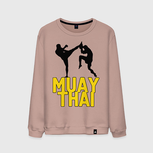 Мужской свитшот Muay Thai / Пыльно-розовый – фото 1