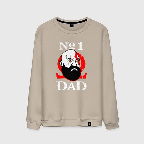 Мужской свитшот Dad Kratos / Миндальный – фото 1