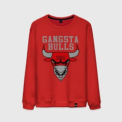 Свитшот хлопковый мужской Gangsta Bulls, цвет: красный