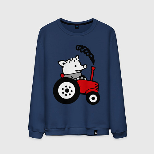 Мужской свитшот Поросенок Петр / Тёмно-синий – фото 1