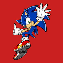 Свитшот хлопковый мужской Sonic, цвет: красный — фото 2