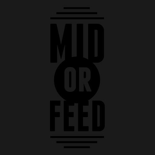 Мужской свитшот Mid or feed / Черный – фото 3