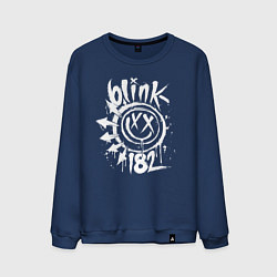 Свитшот хлопковый мужской Blink-182: Smile, цвет: тёмно-синий