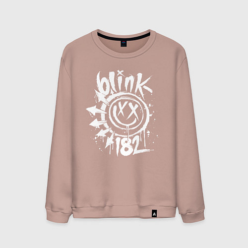 Мужской свитшот Blink-182: Smile / Пыльно-розовый – фото 1