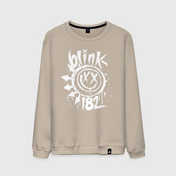 Свитшот хлопковый мужской Blink-182: Smile, цвет: миндальный