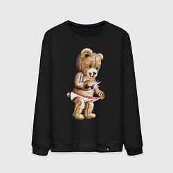 Свитшот хлопковый мужской Nasty Bear, цвет: черный