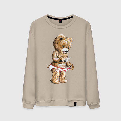 Мужской свитшот Nasty Bear / Миндальный – фото 1