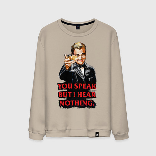 Мужской свитшот Gatsby: You Speak / Миндальный – фото 1
