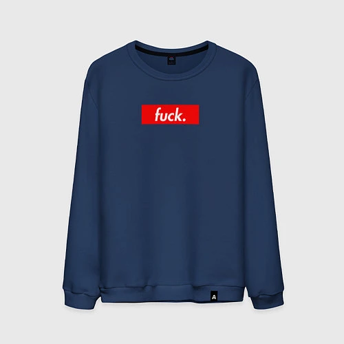 Мужской свитшот Fuck Supreme / Тёмно-синий – фото 1