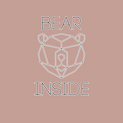 Свитшот хлопковый мужской Bear Inside, цвет: пыльно-розовый — фото 2