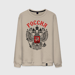 Свитшот хлопковый мужской Россия, цвет: миндальный