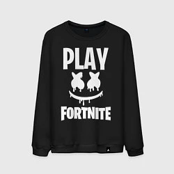 Свитшот хлопковый мужской Marshmello: Play Fortnite, цвет: черный