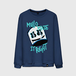 Свитшот хлопковый мужской Mello Made it Right, цвет: тёмно-синий